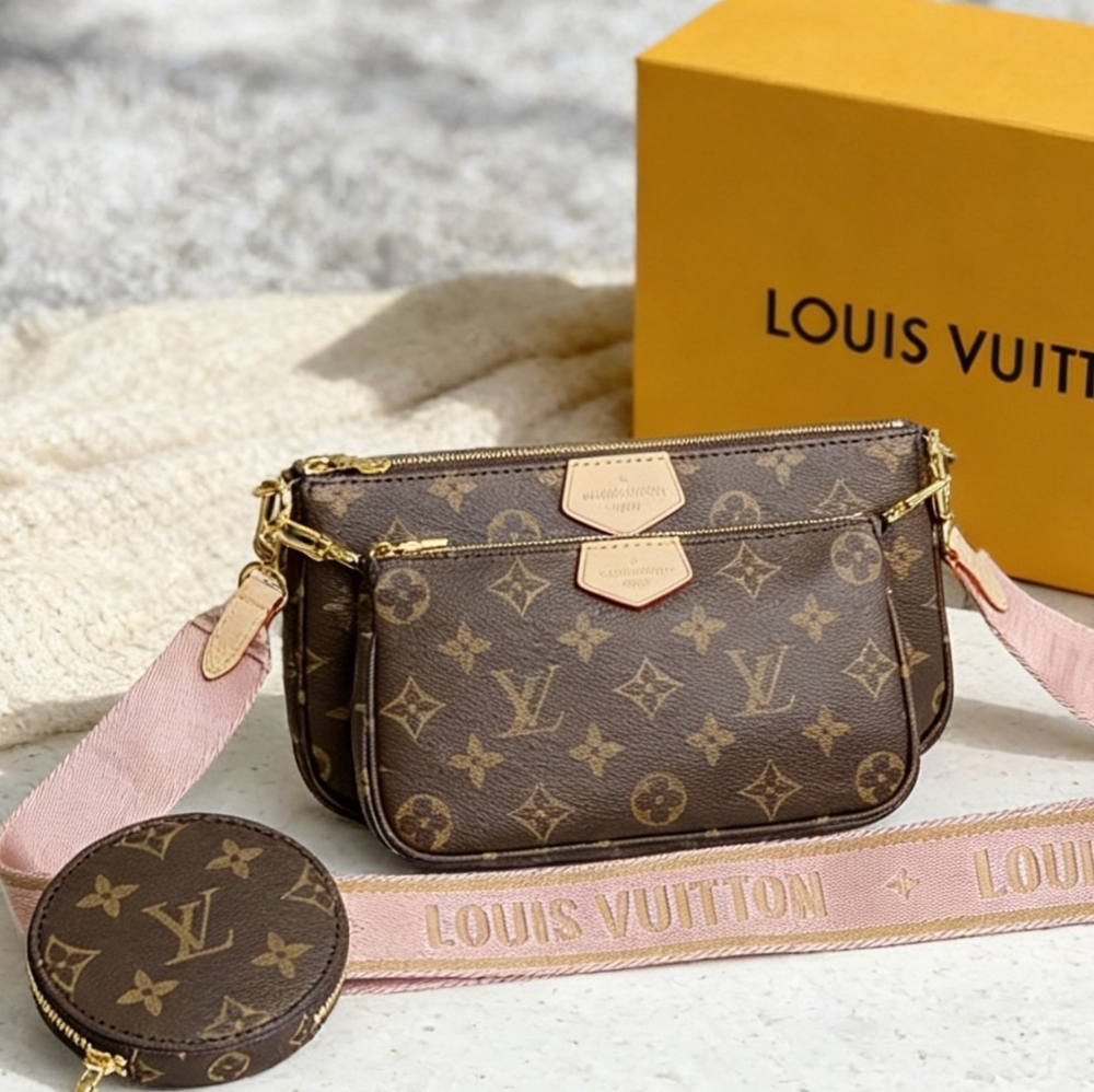 Louis Vuitton Multi Pochette Accessoires Pink Strap